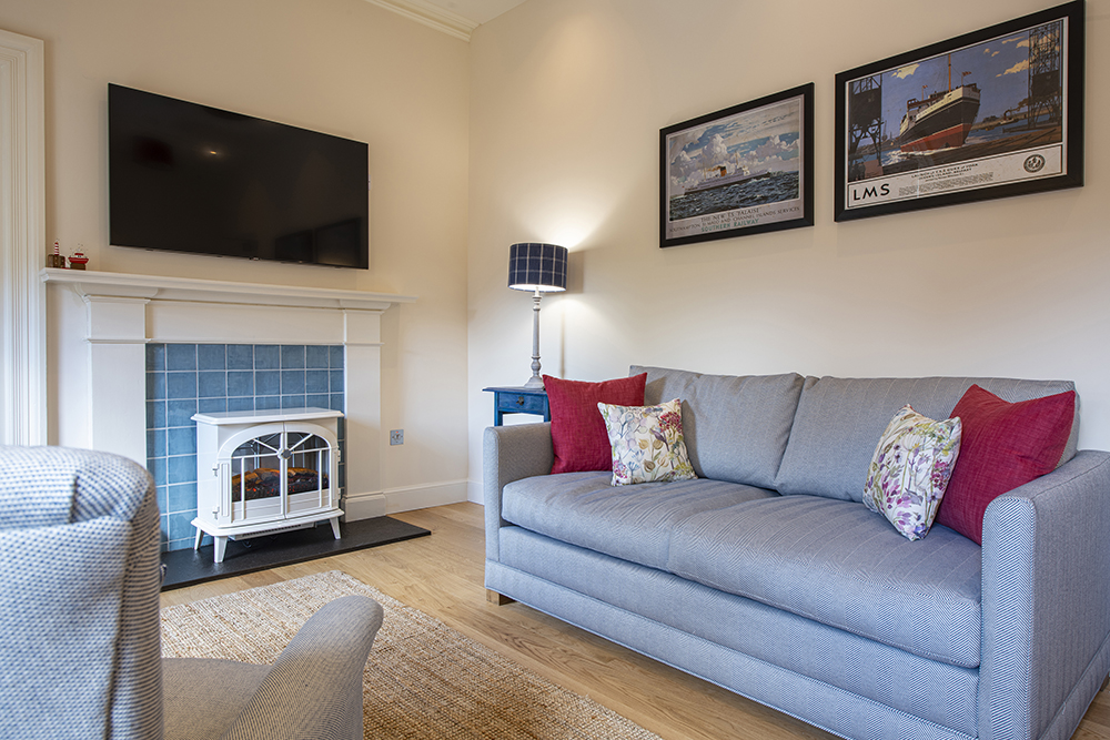 Comfortable living room in our Loch Ness Serviced Apartment Inverness