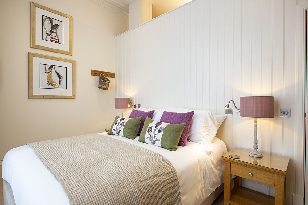 The king sized bedroom in our Scottish Thistle Apartment, Art House Apartments Inverness
