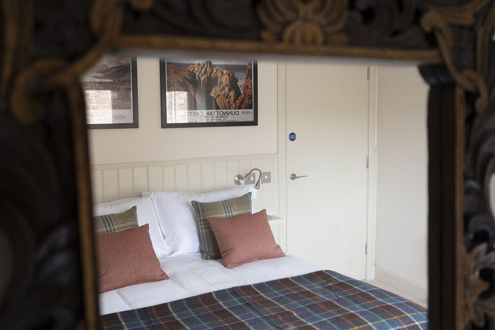 King sized bedroom in our Tree House Serviced Apartment in Inverness