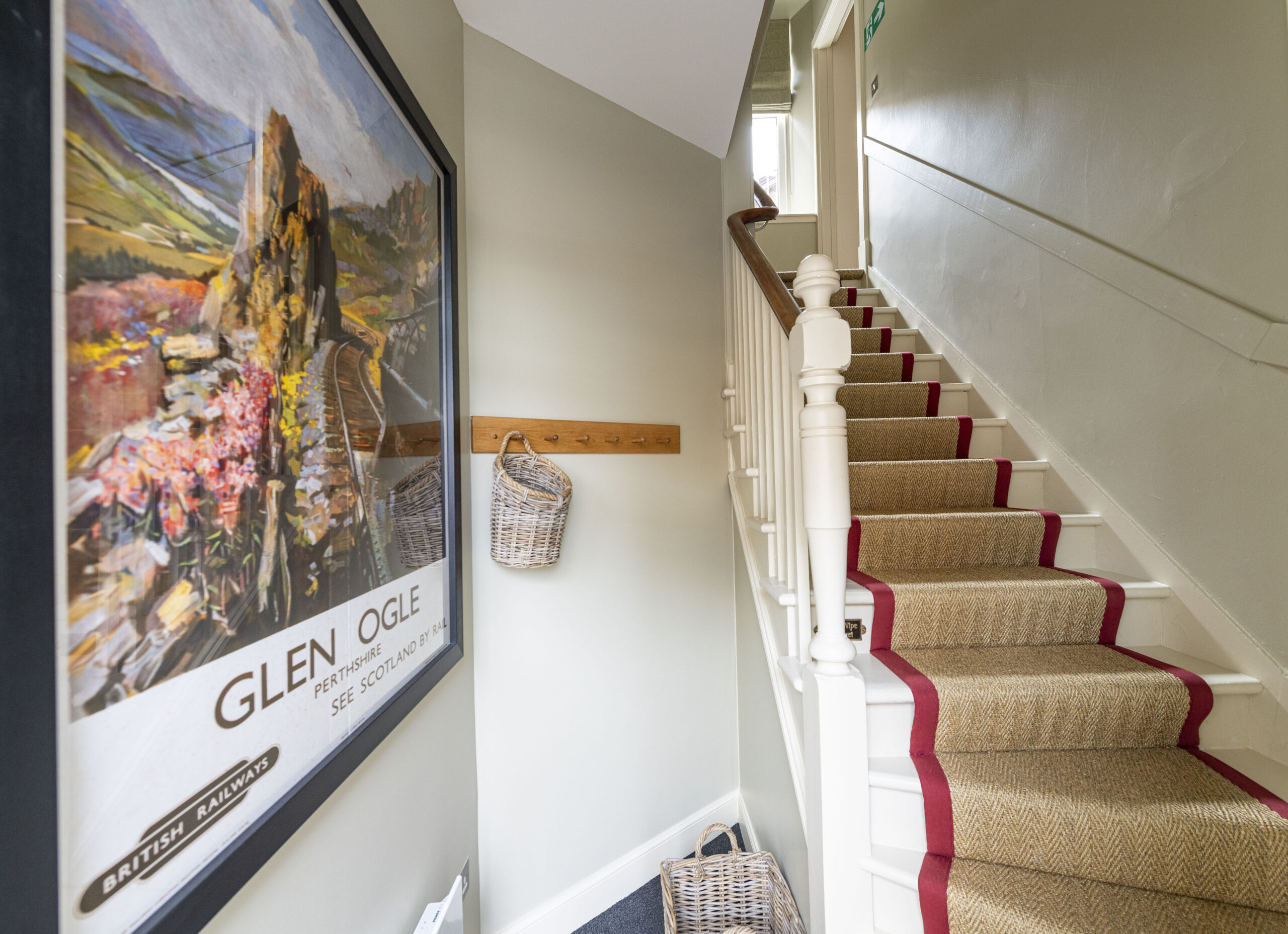 The stairway in Tree House serviced apartment, Inverness