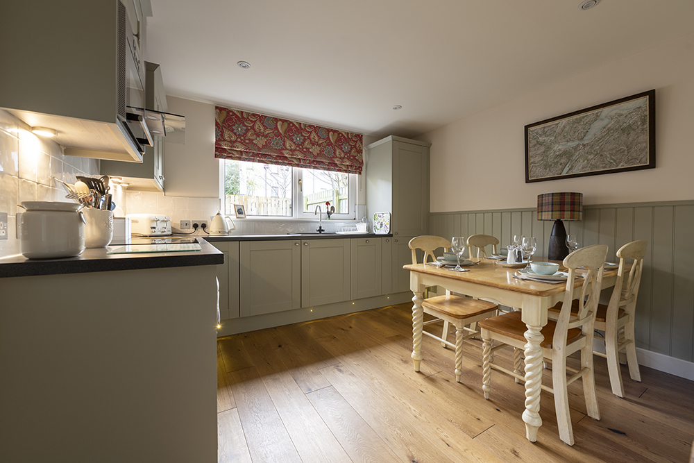 The kitchen at Celt Cottage Self Catering AccommodationInverness