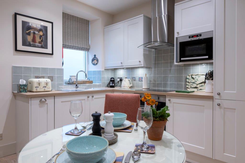 The Kitchen of the Hideaway our one bedroom self catering cottage in Inverness