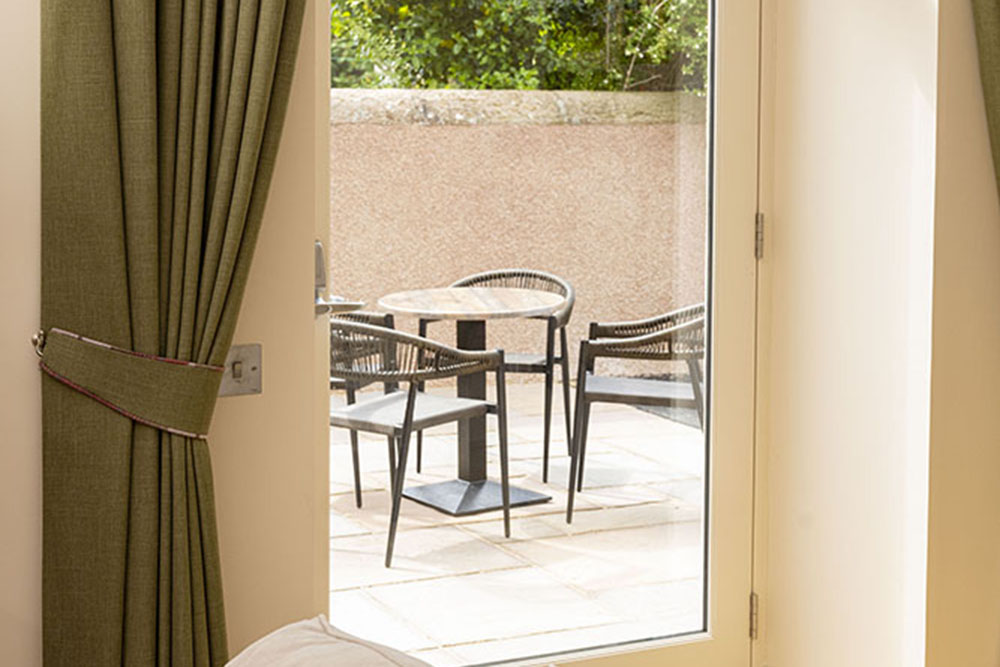 Courtyard outside seating