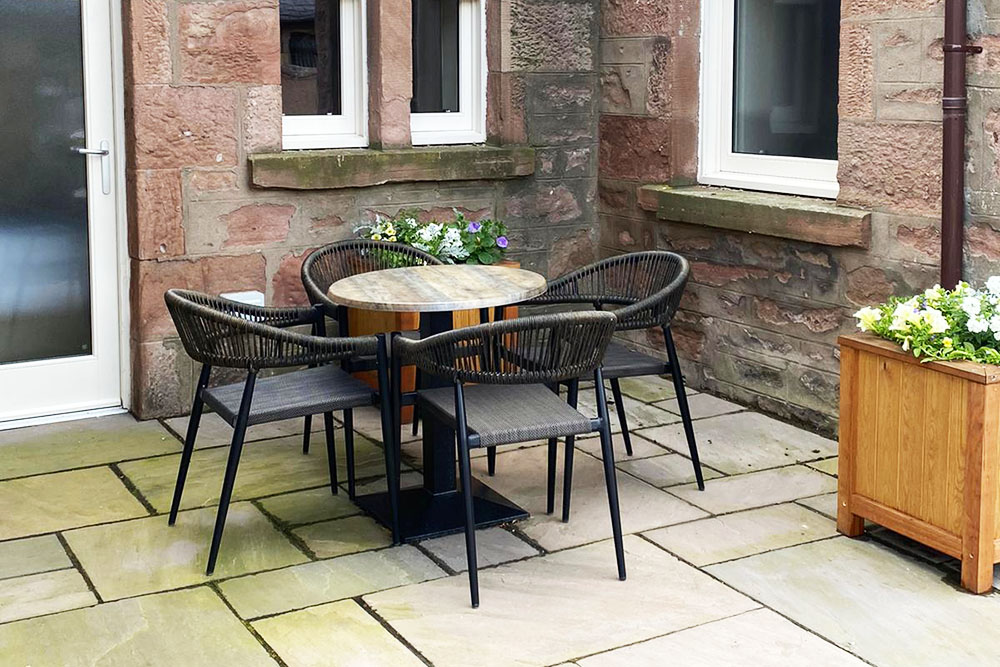 Croft house outdoor seating